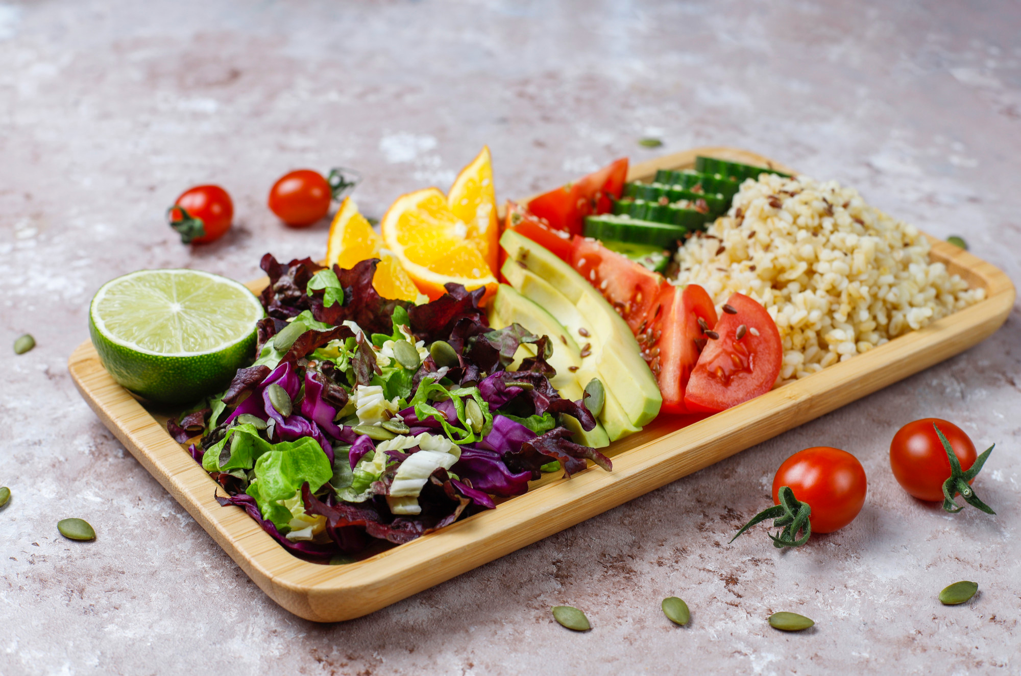Plato cotidiano con grupos de ingredientes